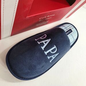 Club Room #1 Papa Slippers Mens Medium 8-9 Navy‎ Blue NEW